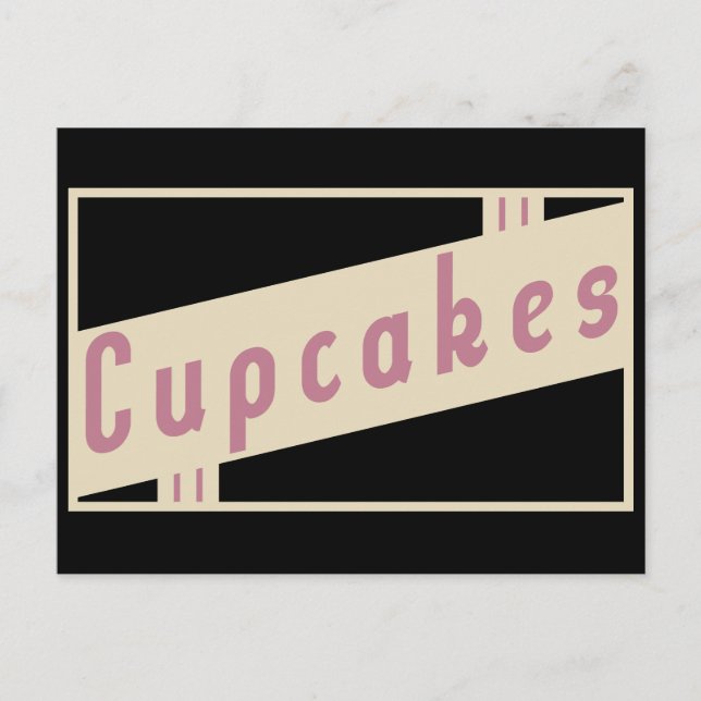 Postal cupcakes retro (Anverso)