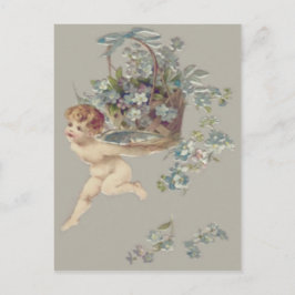 Postal Cupid Cherub Angel Forget-Me-Not