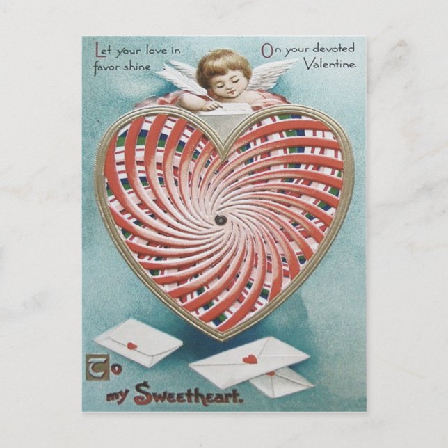 Postal Cupid Cherub Angel Kaleidoscope (Anverso)