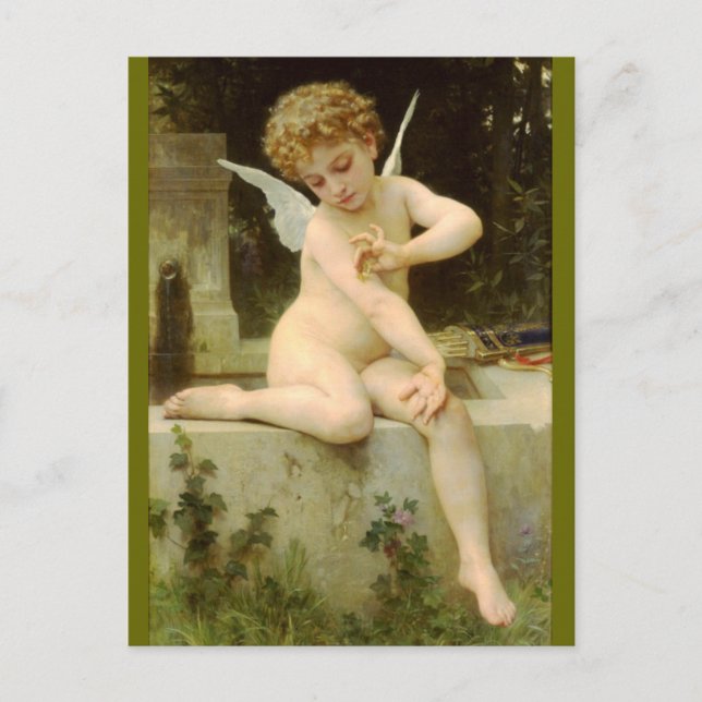 Postal Cupid con la mariposa - Bouguereau (Anverso)