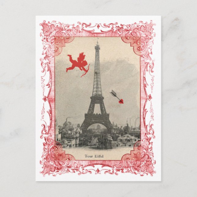 Postal Cupido de Paris Vintage (Anverso)