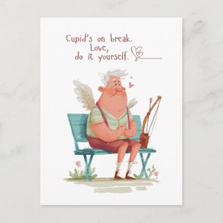 Postal Cupido está de vacaciones. Amor, hazlo tú mismo.