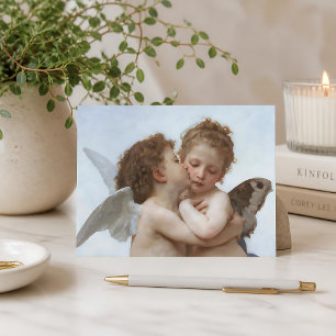 Postal Cupido y Psique de niños