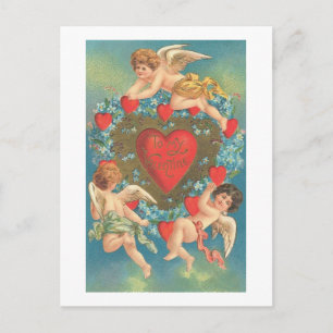 Postal Cupidos con corazón (2)