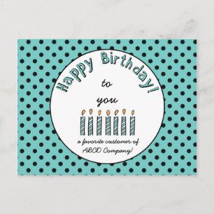 Postal Cupón de cumpleaños feliz para los negocios