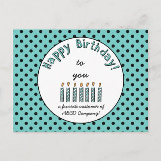 Postal Cupón de cumpleaños feliz para los negocios