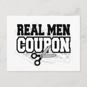 Postal Cupón de hombres reales