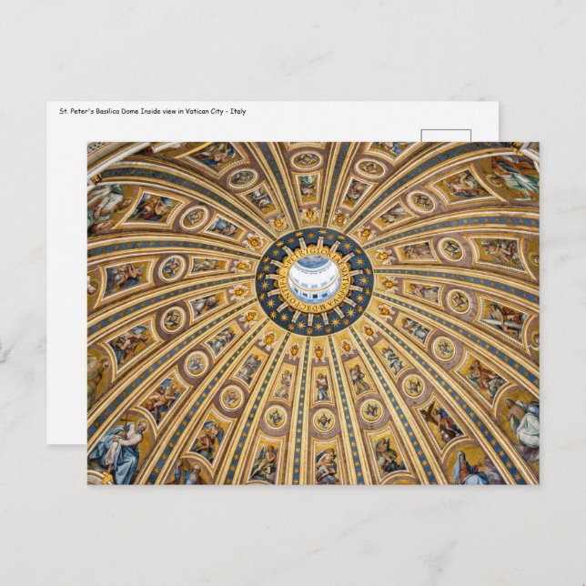 Postal Cúpula de la Basílica de San Pedro - Vaticano, Rom (Anverso / Reverso)
