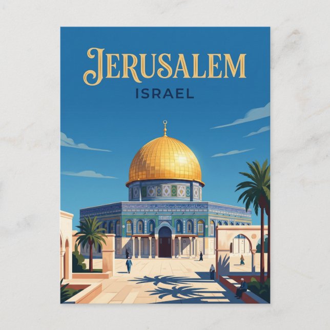 Postal Cúpula de la Roca Israel (Anverso)