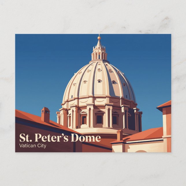 Postal Cúpula de San Pedro Ciudad del Vaticano (Anverso)