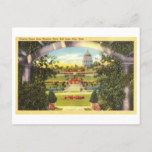 Postal Cúpula del Capitolio desde Memory Park, Salt Lake 
