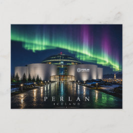 Postal Cúpula Perlan horizonte de Reykjavík Islandia Auro