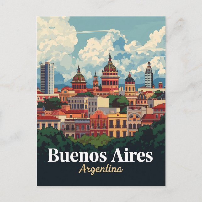 Postal Cúpulas Arquitectónicas de Buenos Aires (Anverso)