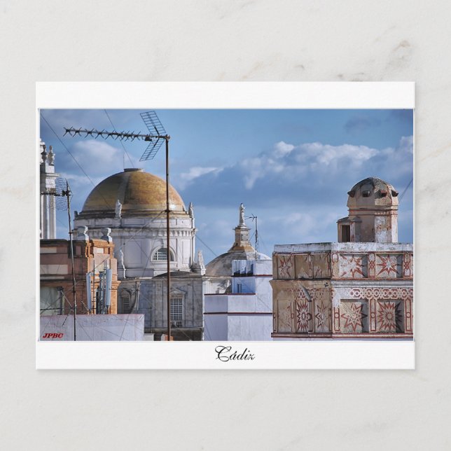Postal Cupulas de Cádiz (Anverso)