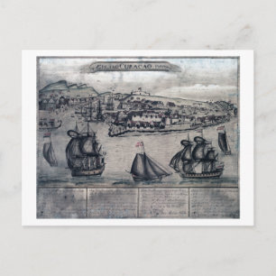 Postal CuracaoMapa PanorámicoCuracao, Países Bajos