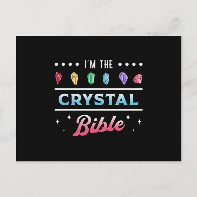 Postal Curación de cristal Soy la curación de la Biblia d (Anverso)
