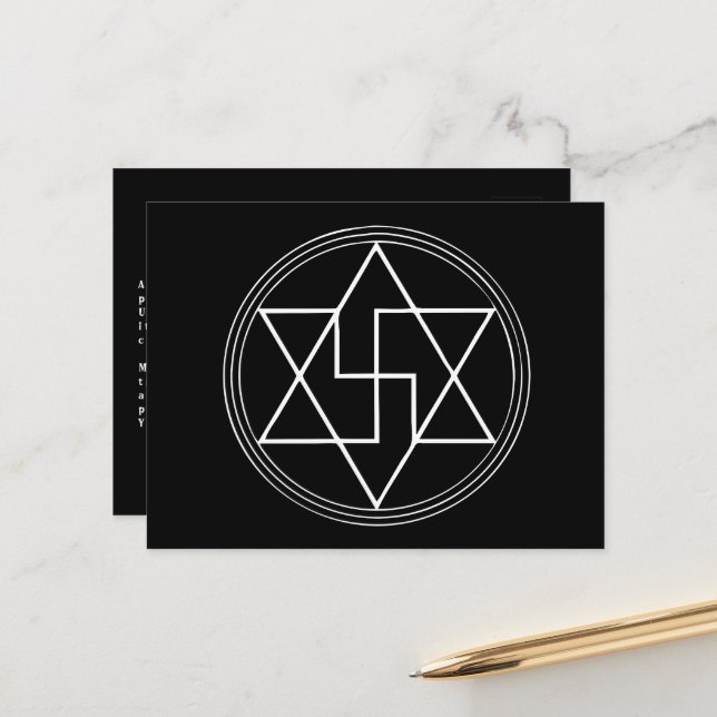 Postal Curación de geometría vibratoria y sagrada (Anverso/Reverso In Situ)