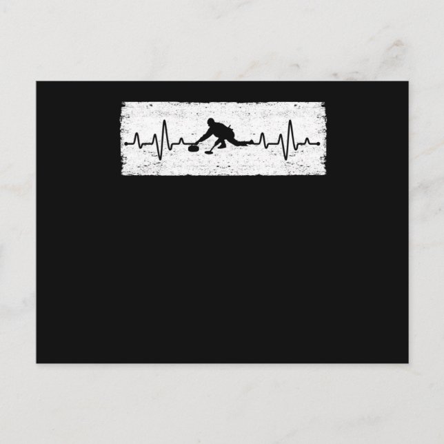 Postal Curador de deportes de invierno de piedra curvada  (Anverso)