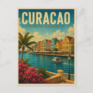 Postal Curazao Caribe Holandés Vintage