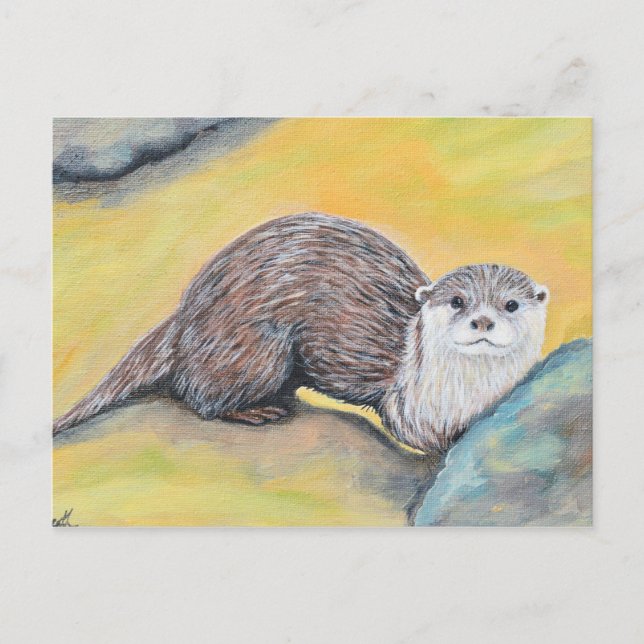 Postal Curiosa Pintura de Otter (Anverso)