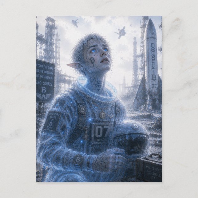 Postal Curiosidad / Astronauta / Plataforma de Lanzamient (Anverso)