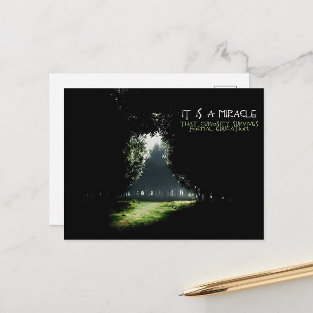 Postal Curiosidad: cita Inspiradora (Anverso/Reverso In Situ)