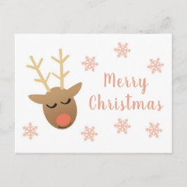 Postal Curioso Feliz Navidad Resto de Oro Rosa