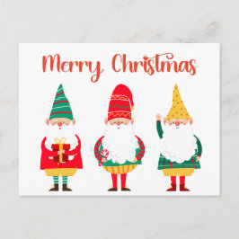 Postal Curiosos gnomos festivos Feliz Navidad
