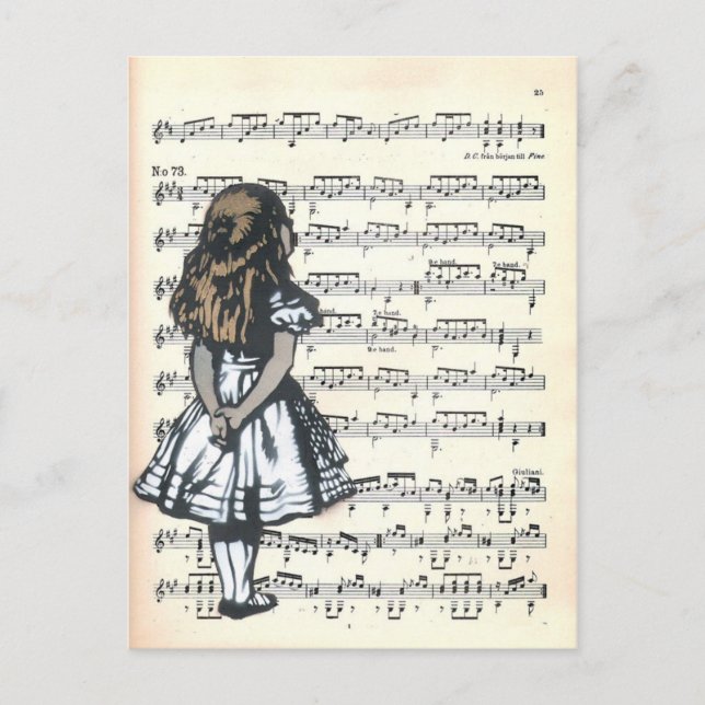 Postal Curiouser y Curiouser (Anverso)