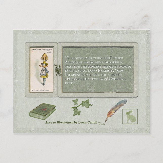 Postal Curiouser y Curiouser (Anverso)