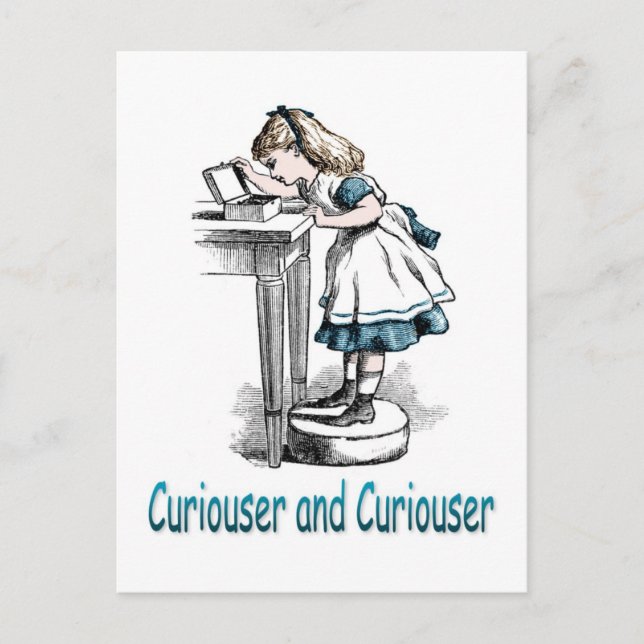 Postal Curiouser y Curiouser (Anverso)