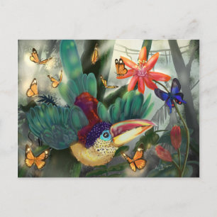 Postal Curl Crested Aracari Toucan