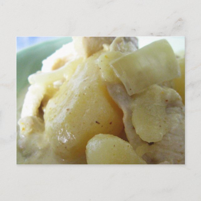 Postal Curry amarillo tailandés [แ ก ง ก ห รี่] Comida ca (Anverso)