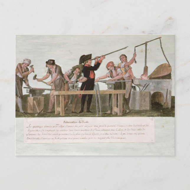 Postal Curso práctico para creadores de rifles, 1793 (Anverso)