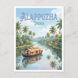 Postal Cursos de agua de Alleppey Alappuzha India