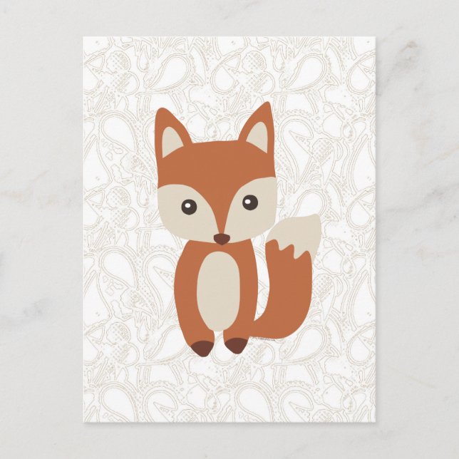 Postal Curte Baby Fox (Anverso)