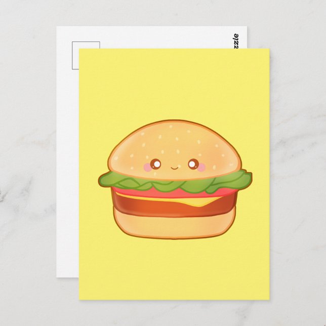 Postal Curte Cheeseburger (Anverso / Reverso)