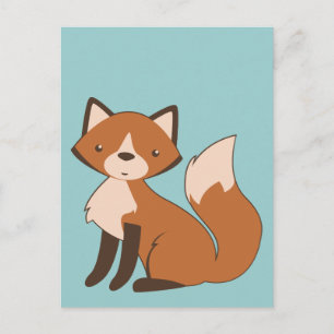 Postal Curte Sitting Fox