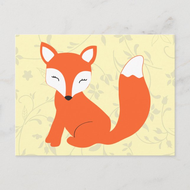 Postal Curte Woodland Baby Fox (Anverso)