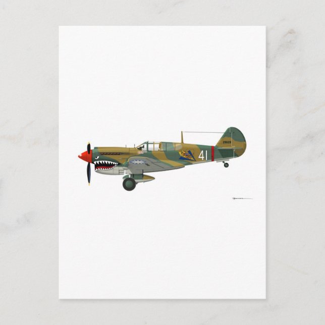 Postal Curtiss P-40 Warhawk (Anverso)