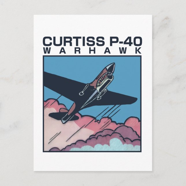 Postal Curtiss P-40 Warhawk | WW2 Plane (Anverso)