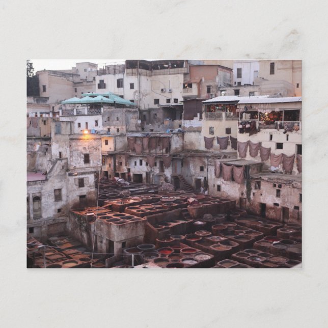 Postal Curva de cuero de Marruecos - Fez - Marruecos (Anverso)