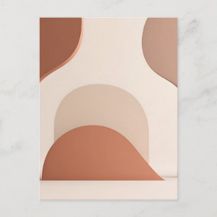 Postal Curvas Boho de Terracota Orgánica Abstracta
