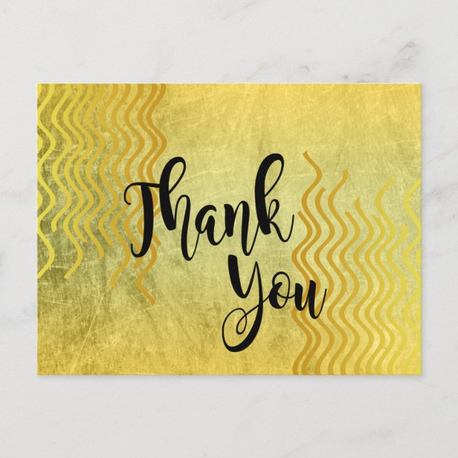 Postal Curvas de oro Gracias boda (Anverso)