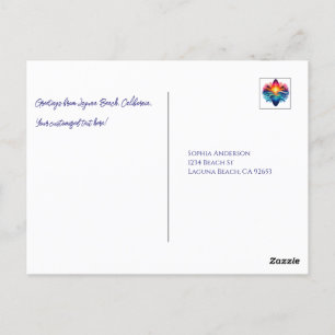 Postal Curvas de Surfboard de Sunset