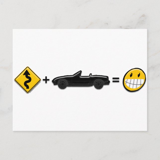 Postal Curvas + MX5 = Diversión (Anverso)