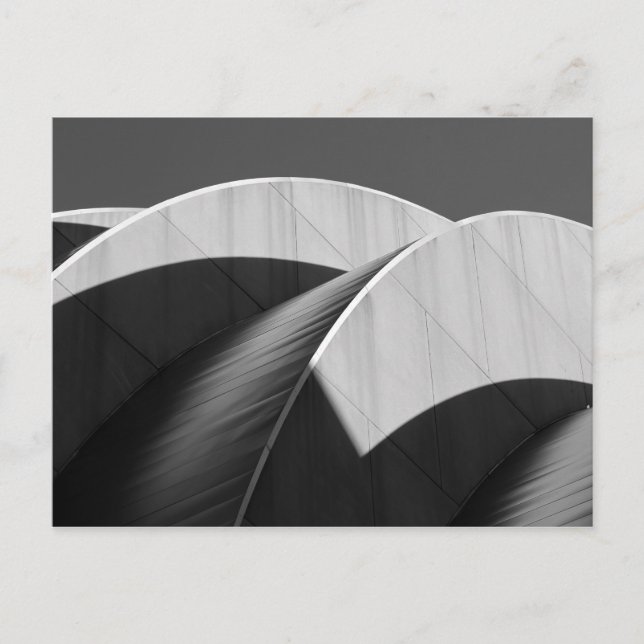 Postal Curvas negras y blancas del centro de Kauffman (Anverso)