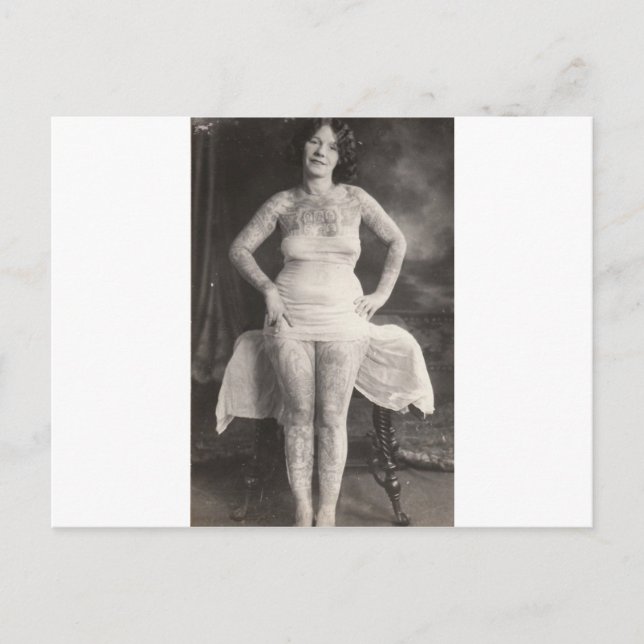 Postal Curvy Tattooed lady (Anverso)