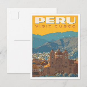Postal Cusco Perú Viajes Antiguos