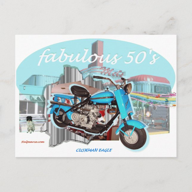 Postal Cushman_Eagle_Blue (Anverso)